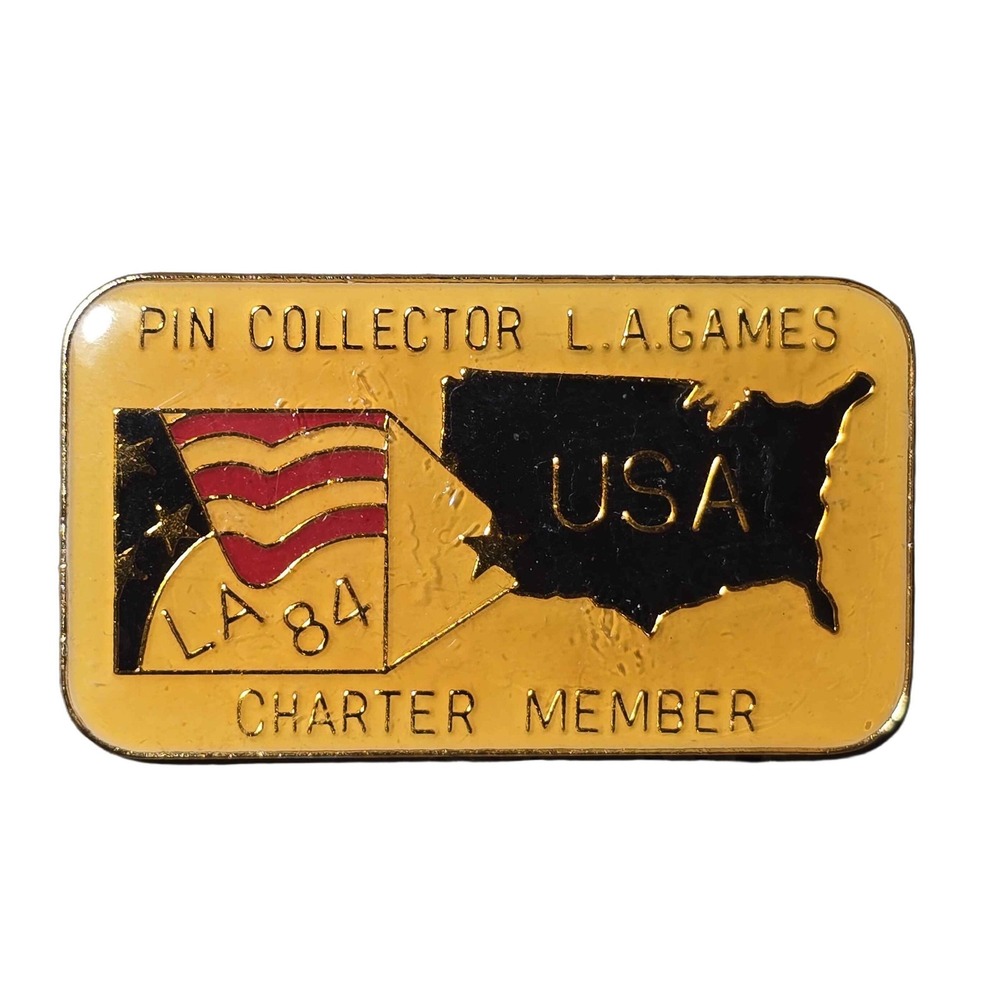 Vintage 1984 Los Angeles Olympic Games Pin Collector Charter Member Pin K25